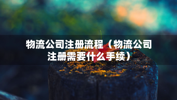 物流公司注册流程（物流公司注册需要什么手续）