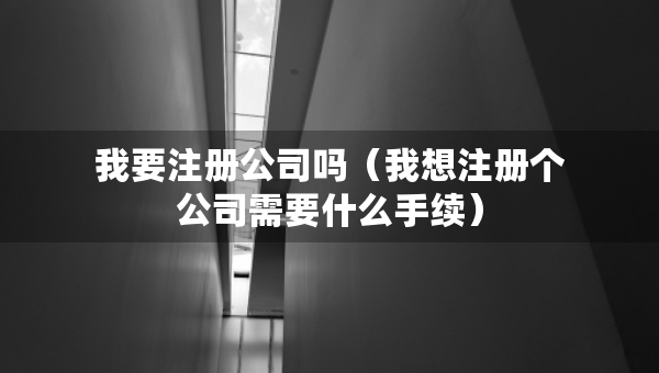 我要注册公司吗（我想注册个公司需要什么手续）