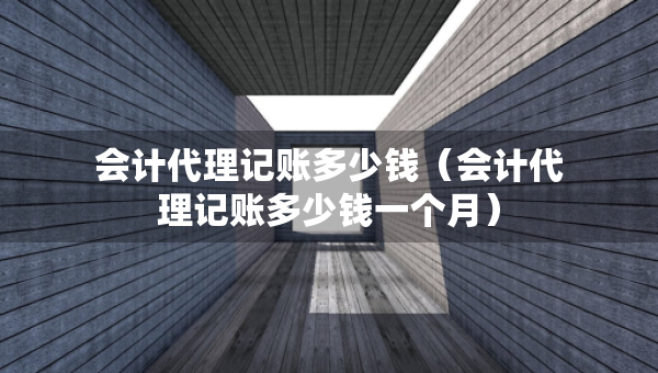会计代理记账多少钱(会计代理记账多少钱一个月) 会计代理记账多少钱(会计代理记账多少钱一个月)