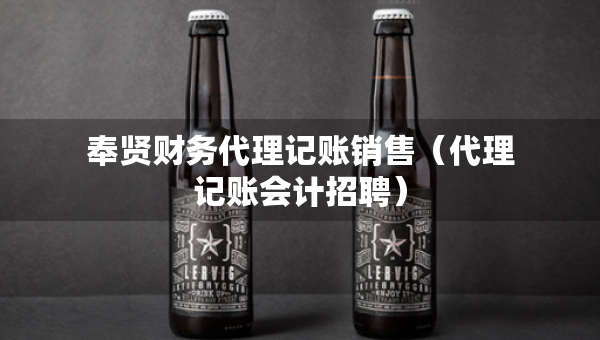 奉贤财务代理记账销售（代理记账会计招聘）