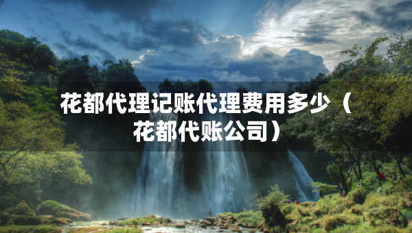 花都代理记账代理费用多少（花都代账公司）