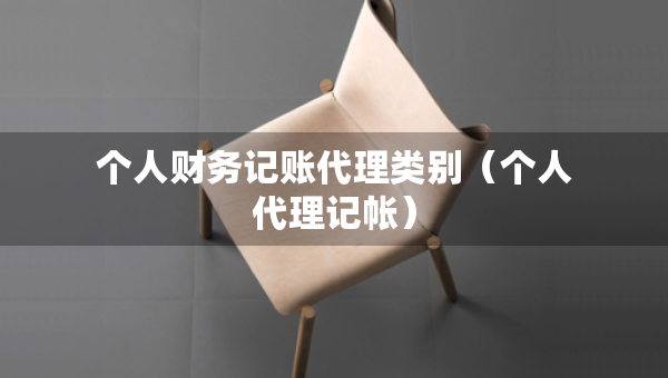 个人财务记账代理类别（个人代理记帐）
