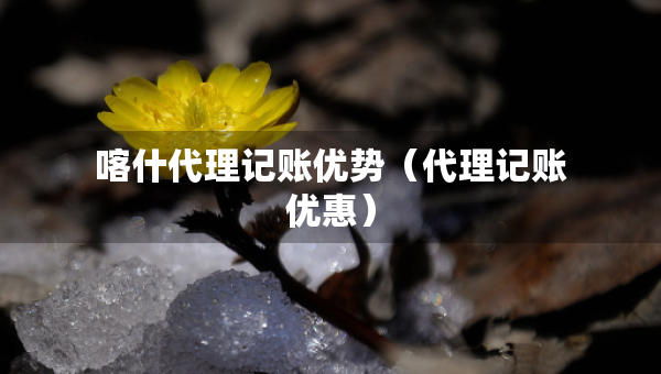 喀什代理记账优势（代理记账优惠）