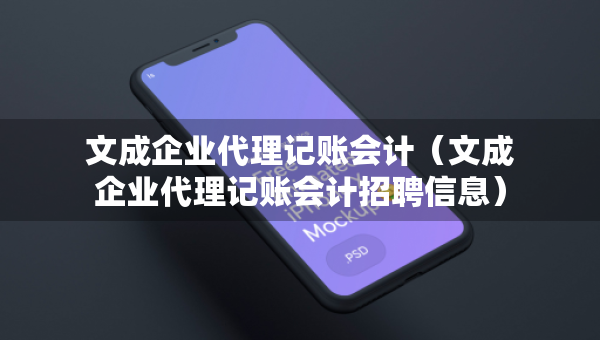文成企业代理记账会计（文成企业代理记账会计招聘信息）