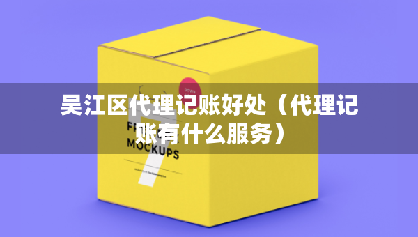 吴江区代理记账好处（代理记账有什么服务）