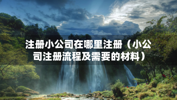 注册小公司在哪里注册(小公司注册流程及需要的材料) 注册小公司在哪里注册(小公司注册流程及需要的材料)
