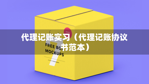 代理记账实习（代理记账协议书范本）