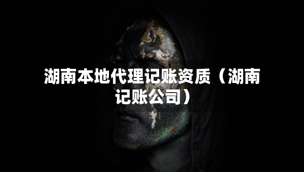 湖南本地代理记账资质（湖南记账公司）