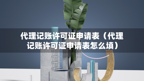 代理记账许可证申请表（代理记账许可证申请表怎么填）