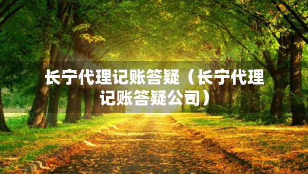 长宁代理记账答疑（长宁代理记账答疑公司）