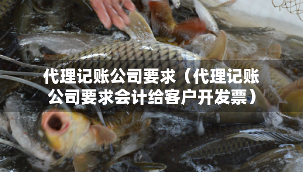 代理记账公司要求（代理记账公司要求会计给客户开发票）