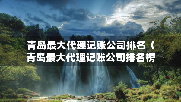 青岛最大代理记账公司排名（青岛最大代理记账公司排名榜）