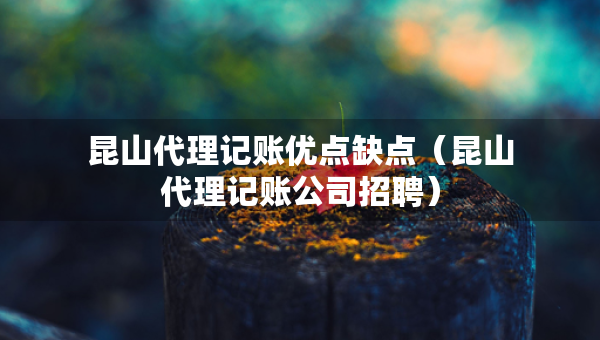 昆山代理记账优点缺点（昆山代理记账公司招聘）