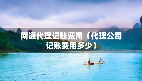 南通代理记账费用（代理公司记账费用多少）