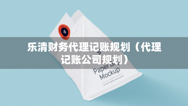 乐清财务代理记账规划（代理记账公司规划）