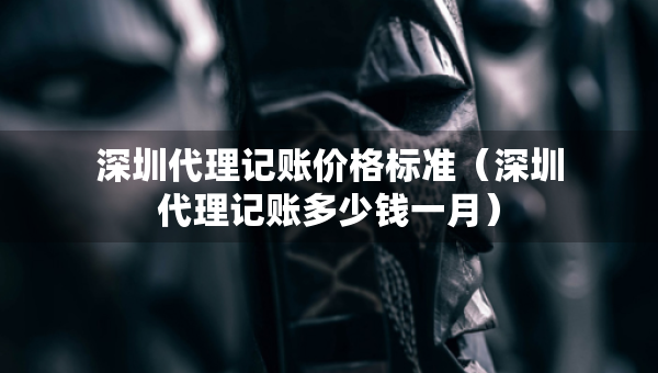 深圳代理记账价格标准（深圳代理记账多少钱一月）