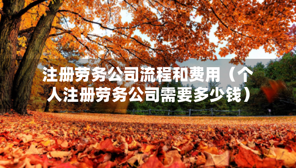 注册劳务公司流程和费用（个人注册劳务公司需要多少钱）