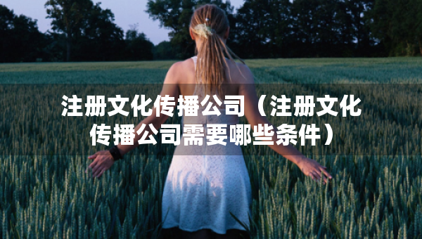 注册文化传播公司（注册文化传播公司需要哪些条件）