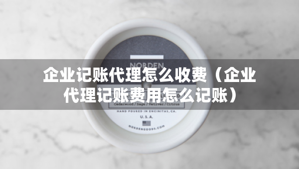 企业记账代理怎么收费（企业代理记账费用怎么记账）