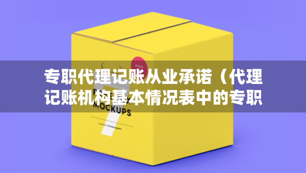 专职代理记账从业承诺（代理记账机构基本情况表中的专职从业人员信息包括哪些）