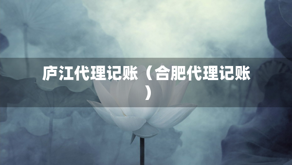 庐江代理记账（合肥代理记账）