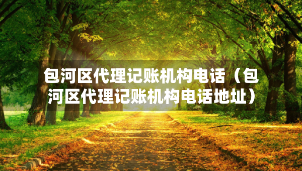 包河区代理记账机构电话（包河区代理记账机构电话地址）