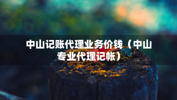 中山记账代理业务价钱（中山专业代理记帐）