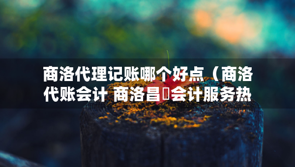 商洛代理记账哪个好点（商洛代账会计 商洛昌昇会计服务热线）