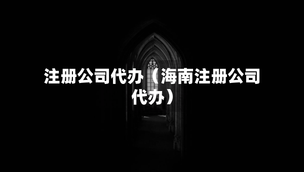 注册公司代办（海南注册公司代办）