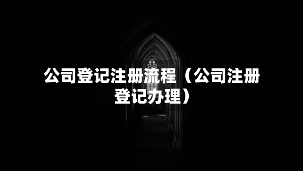 公司登记注册流程（公司注册登记办理）