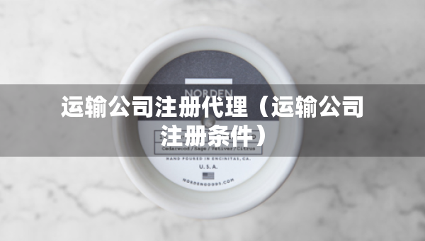 运输公司注册代理（运输公司注册条件）
