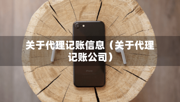 关于代理记账信息（关于代理记账公司）
