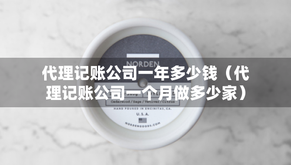 代理记账公司一年多少钱（代理记账公司一个月做多少家）
