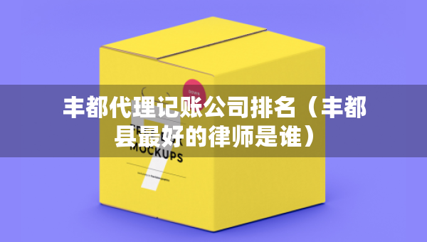 丰都代理记账公司排名（丰都县最好的律师是谁）