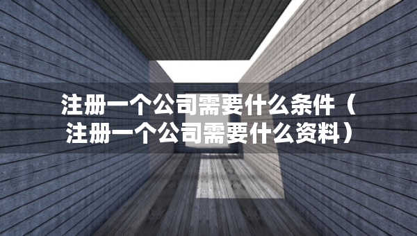 注册一个公司需要什么条件（注册一个公司需要什么资料）