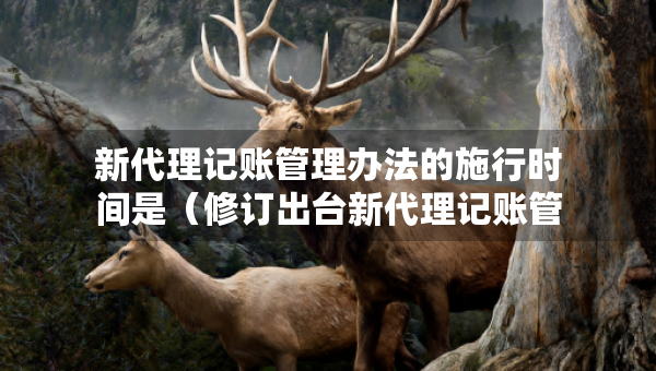 新代理记账管理办法的施行时间是（修订出台新代理记账管理办法的意义）