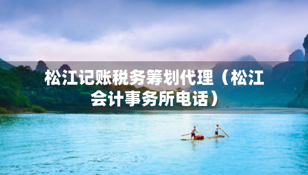 松江记账税务筹划代理（松江会计事务所电话）