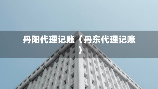 丹阳代理记账（丹东代理记账）