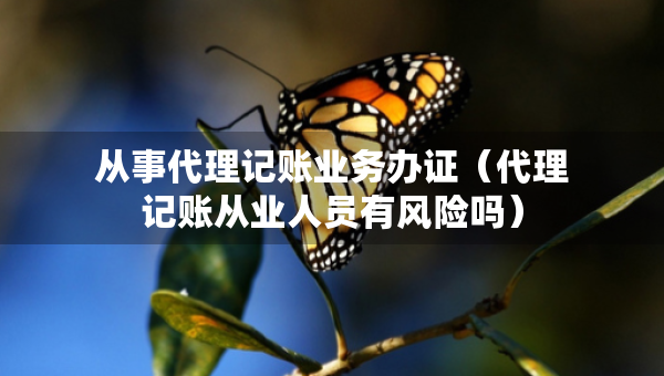从事代理记账业务办证（代理记账从业人员有风险吗）