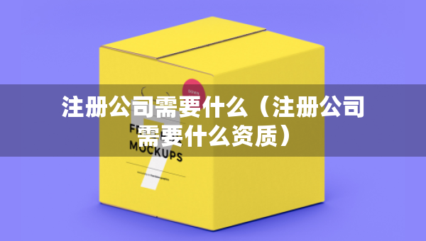 注册公司需要什么（注册公司需要什么资质）