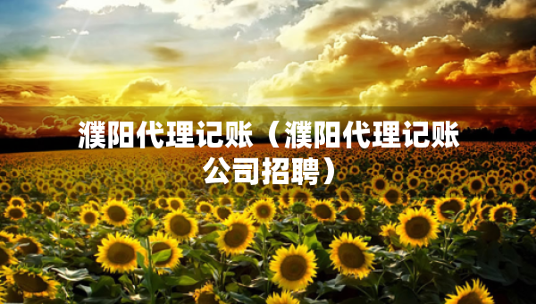 濮阳代理记账（濮阳代理记账公司招聘）