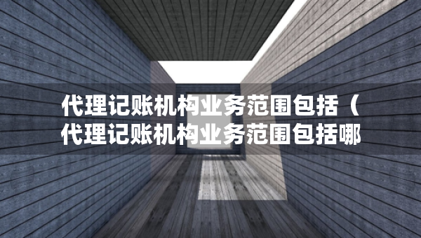 代理记账机构业务范围包括（代理记账机构业务范围包括哪些）