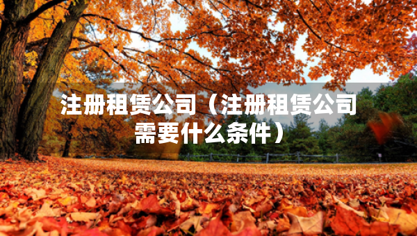 注册租赁公司（注册租赁公司需要什么条件）