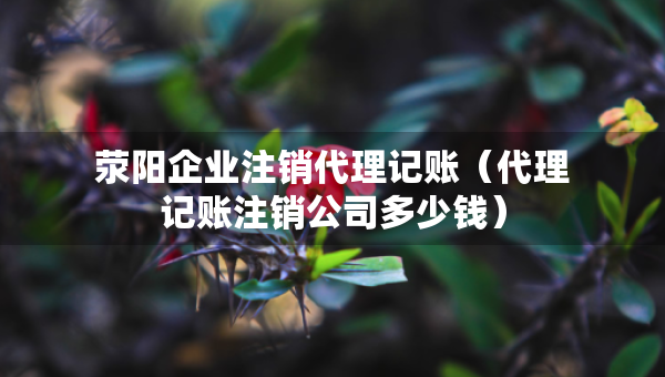 荥阳企业注销代理记账（代理记账注销公司多少钱）