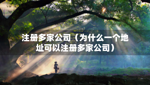 注册多家公司（为什么一个地址可以注册多家公司）