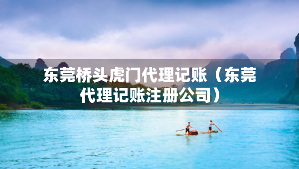 东莞桥头虎门代理记账（东莞代理记账注册公司）