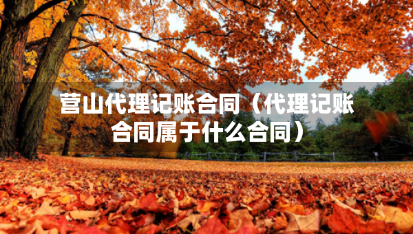 营山代理记账合同（代理记账合同属于什么合同）