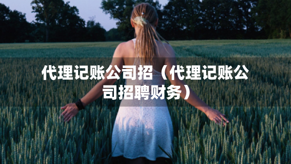 代理记账公司招（代理记账公司招聘财务）