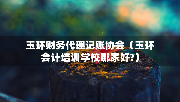 玉环财务代理记账协会（玉环会计培训学校哪家好?）