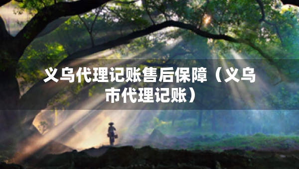 义乌代理记账售后保障（义乌市代理记账）